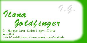 ilona goldfinger business card